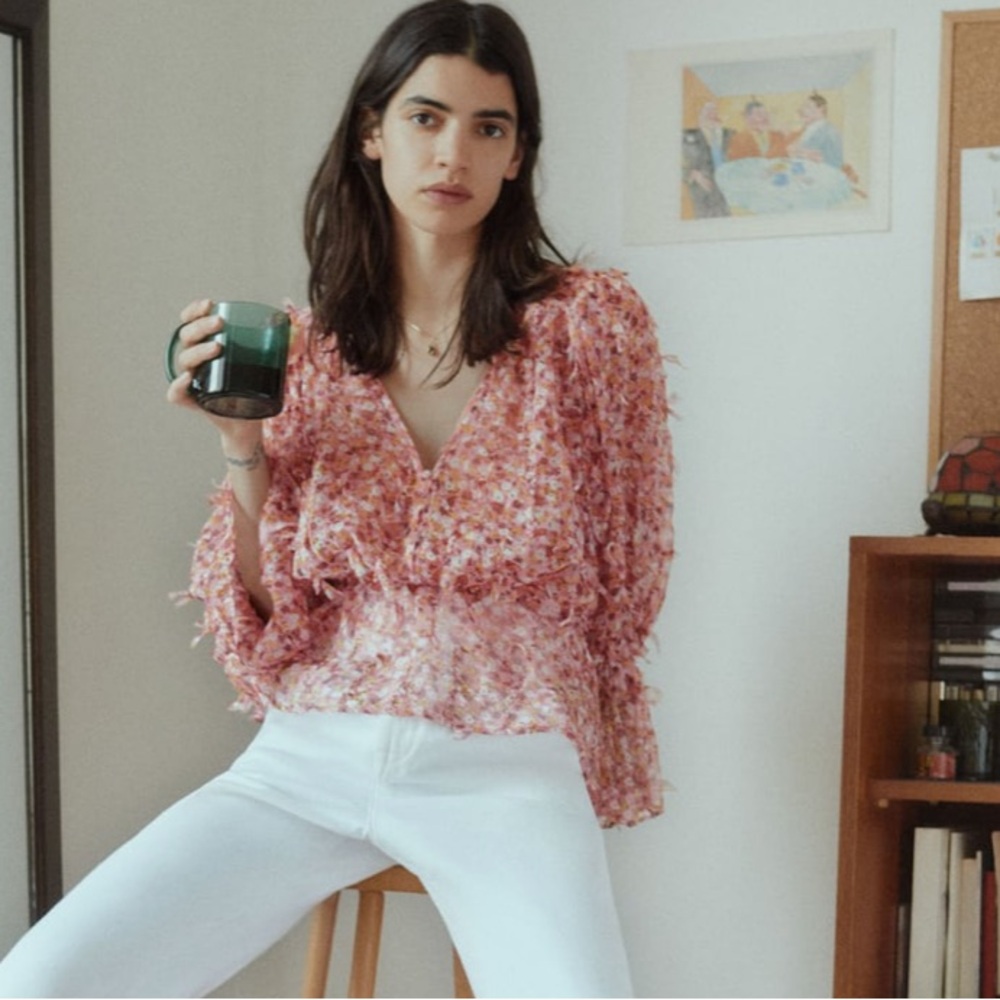 Zara Floral Print Blouse